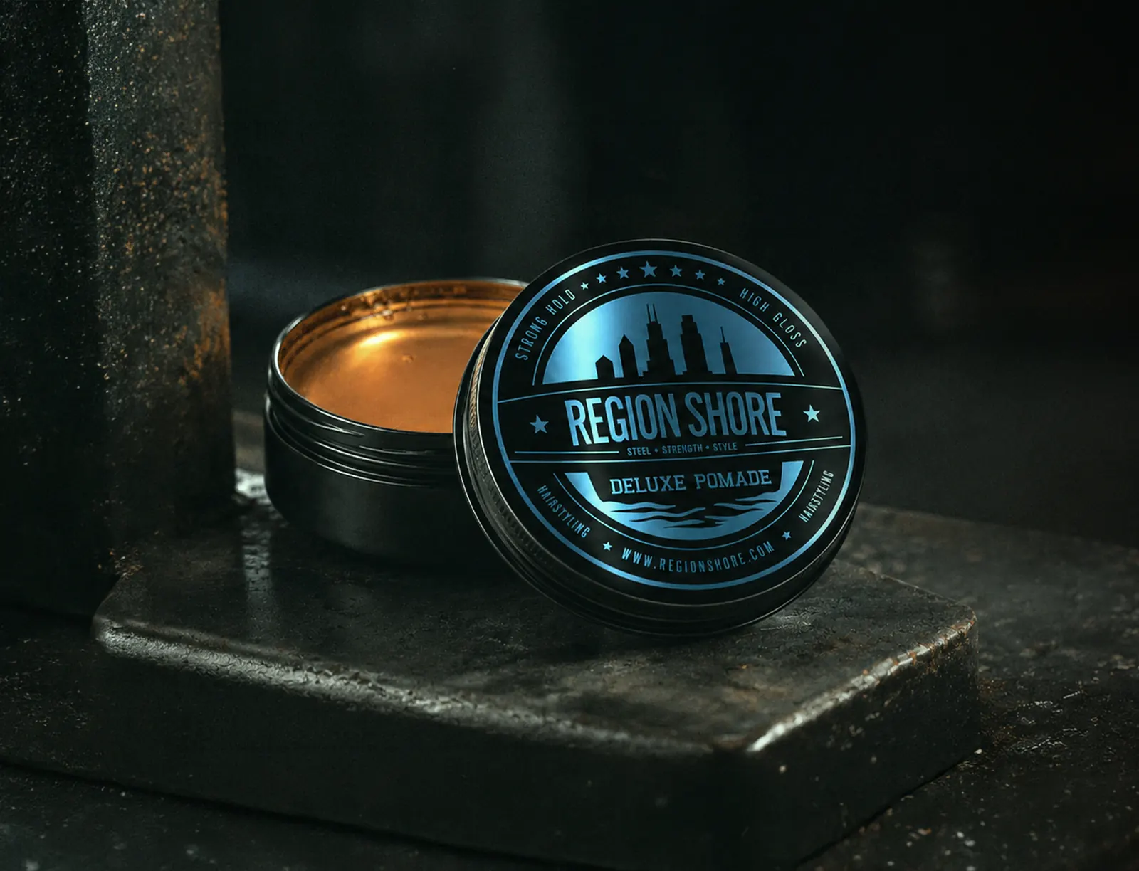 Region Shore haircare packaging and brand photography